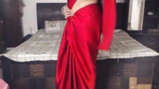 Priya apple pie,red saree