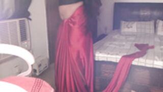 Priya apple pie,red saree