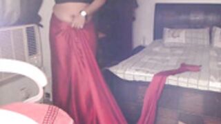 Priya apple pie,red saree
