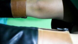 bootjob of leather Mistress