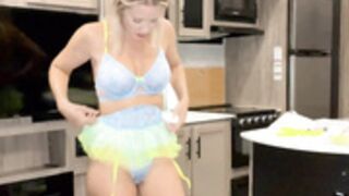 Vicky Stark - Garter Belt Style Lingerie Try On