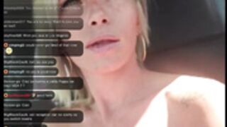 Poppy xoxo flash boobs to strangers at gas station