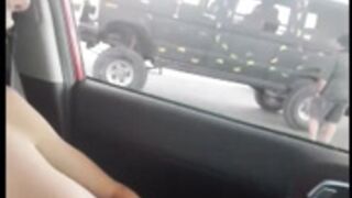 Poppy xoxo flash boobs to strangers at gas station