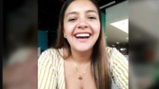 Alana_69 flashing in mall