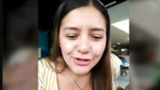 Alana_69 flashing in mall