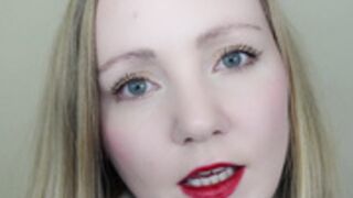 KK Red Lipstick, Black tights