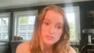 frecklytaylor cums, yells at her cat, then cums again