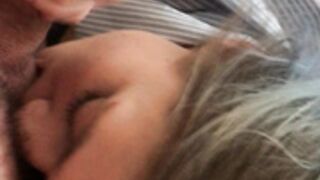 Swedish blonde cock-loving slut blowjob