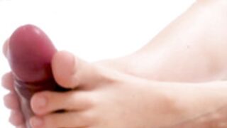 [natinoon] Sloppy Footjob with a Penis Toy