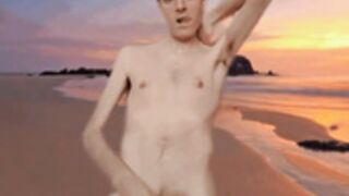 British Freddie Sunfields showing slim body & hard cock