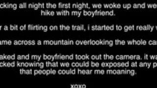 Reallysweettea hiking with areallyweakguy