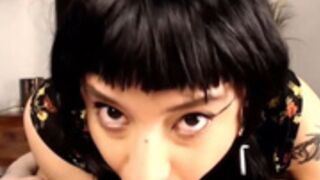 Brunette Asian POV Deepthroat Blowjob