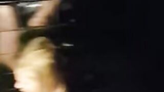 Lesbian girl in public toilet