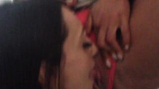 Maria and Jenny playing in a mall stairwell