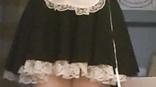 uk camgirl takes off maids outfit - unreal body
