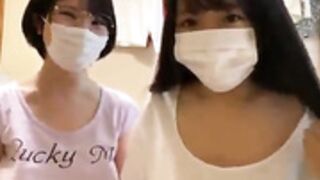 Cute busty japanese babes showing tits