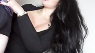 Big snake explodes in her hands