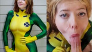 Rylie Rowan OF Rogue Cosplay BJ + Facial
