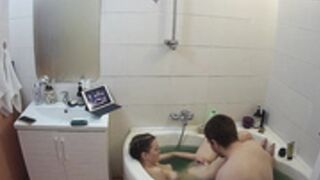 Cyril and Caireen shower sex with facial