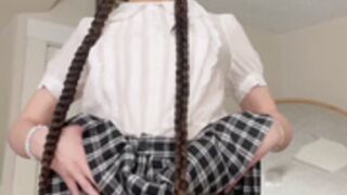 SummerTimeJames OF Schoolgirl Cums in Pantyhose