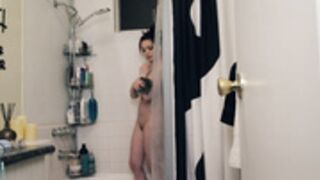 Tessa in the shower 2