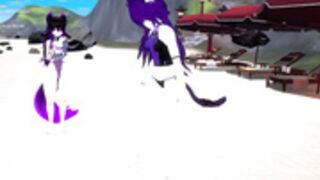 VRchat streamer does a big stretch