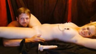 blonde girl getting licked and fucked doggy