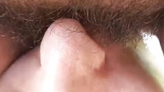 draining cunt juice from fat furry cunt