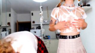 kali_the_goddess 220915 two homely girls cut up, flash