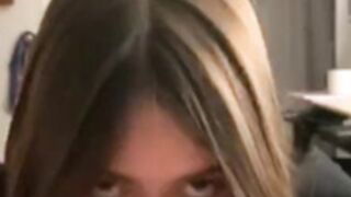 he records his cute girlfriend doing blowjob