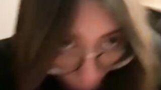 he records his cute girlfriend doing blowjob