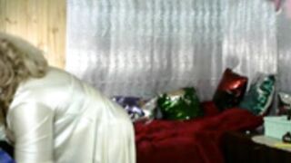 Granny changing clothes tease