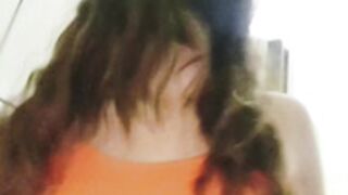 Misssweetteen Public toilet riding dildo