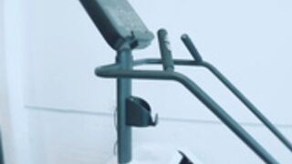 Kati3Kat - blue hair girl training in the gym