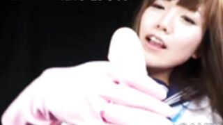Japanese women with rubber gloves compilation