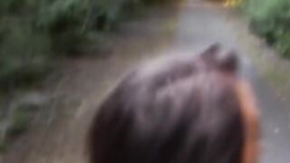 Facial and Cum Walk in Public Park