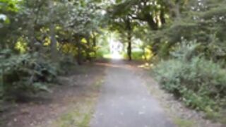 Facial and Cum Walk in Public Park