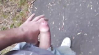 Facial and Cum Walk in Public Park