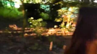 Facial and Cum Walk in Public Park