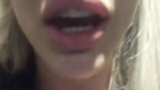 Dannii Harwood Restroom Dildo Blowjob