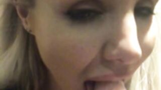 Dannii Harwood Restroom Dildo Blowjob