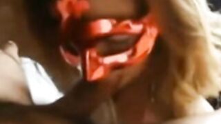 Masked blowjob