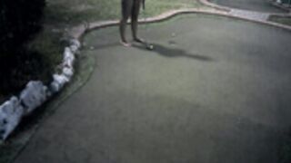 Lily_is_naked:Lily playing golf