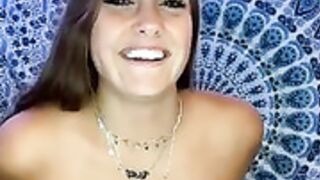 Sexy bitch takes off sports bra