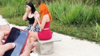 strangers control dildo in public