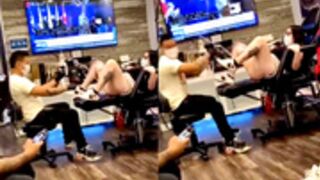 Busty latina squirts while getting pussy tattoo done