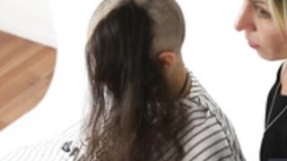 stunning girl shaved smooth bald