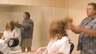 two beautiful ladies shaved smooth bald