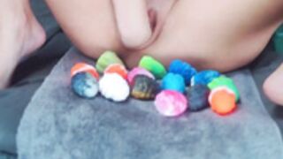 Masha Yang play eggs in ass rosebud