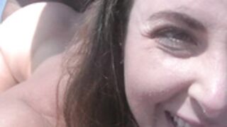 Helena Price Fucks On The Beach While Someone Jerks Off